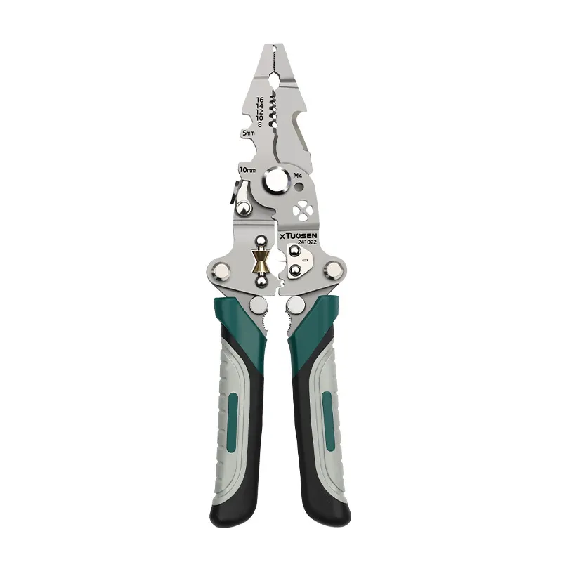 Foldable Multifunctional Wire Stripper & Crimper Pliers – Electrician's Tool with Cutter, Splitter, and Stripper, Compact Design
